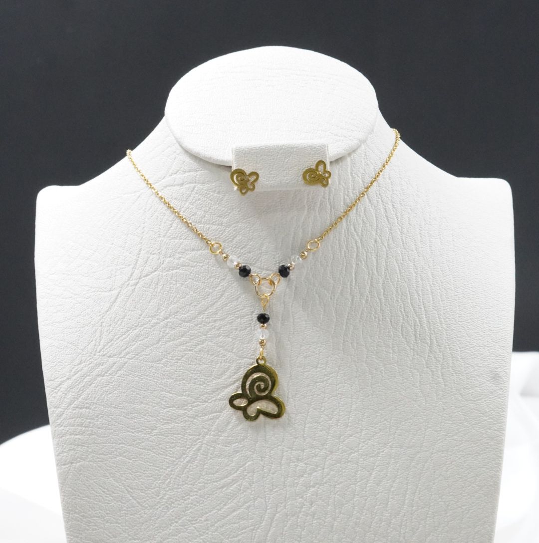 Miniatura 3 de JUEGUITO CORBATIN MURANO MARIPOSA NEGRO